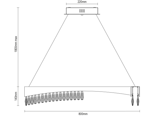 AURORA závesný krištáľový luster 800 - V30077 9