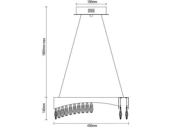 AURORA závesný krištáľový luster 450 - V30075 7