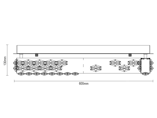 CLARIS stropný krištáľový luster 600 - V30007 6