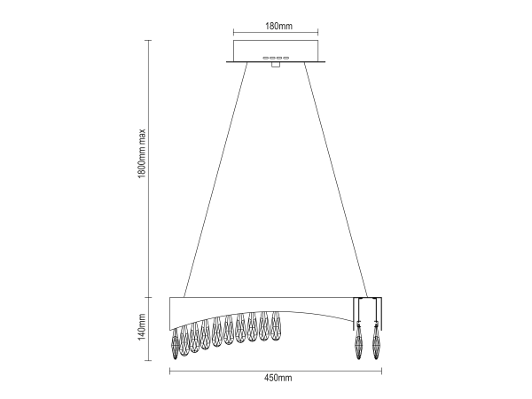 AURORA függesztett kristálycsillár 450 - V30075 7