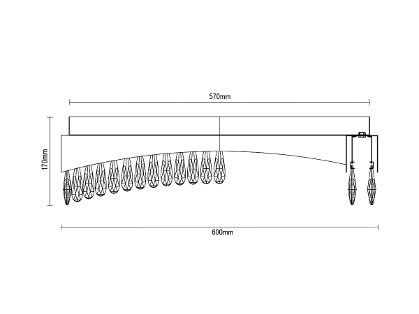 AURORA stropný krištáľový luster 600 - V30080 8