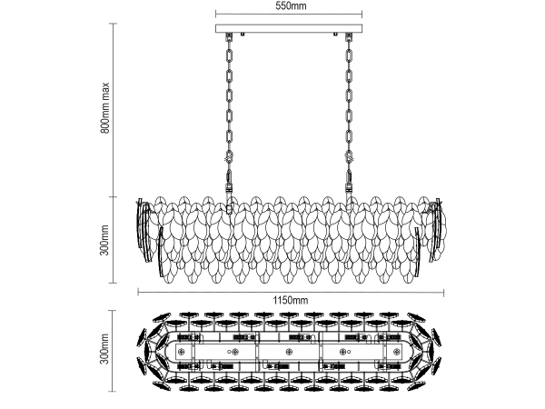 CHOREO závesný luster 1150 - V20114 9