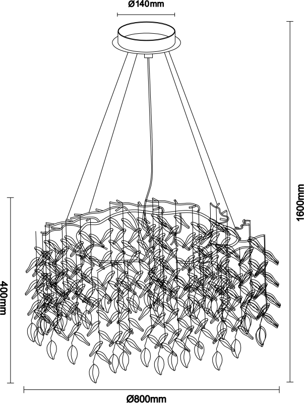 ELYSIA függő kristálycsillár 800 - V20003 6