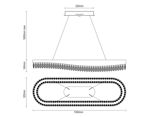 AURORA függő kristálycsillár 1050 - V30072 7
