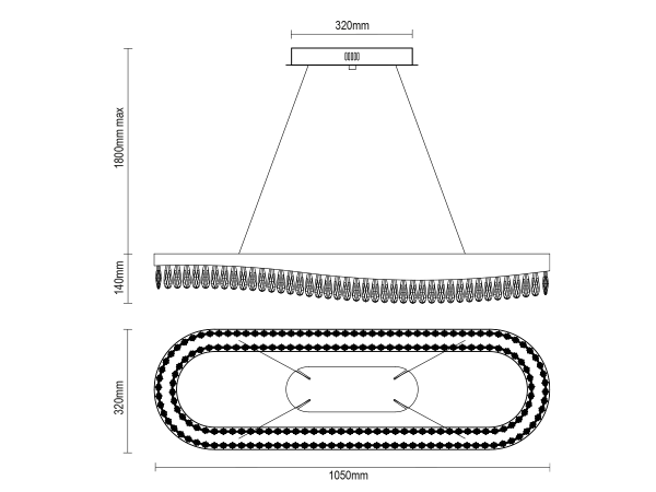 AURORA závesný krištáľový luster 1050 - V30072 7