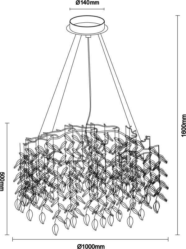 ELYSIA függő kristálycsillár 1000 - V20006 6